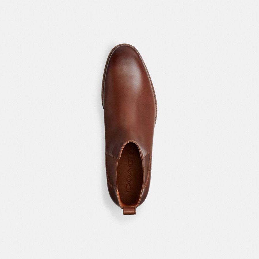 Brown Men COACH® Dalton Chelsea Boots | 17562XYUL