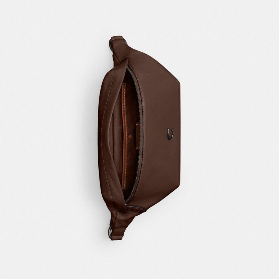 Brown Men COACH® Hall Belt Bags | 09148GCPX