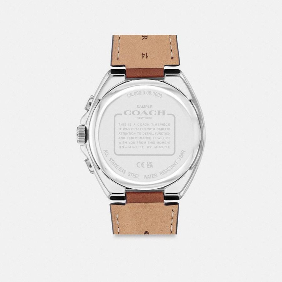 Brown Men COACH® Jackson, 45 Mm Watches | 87350JZAO