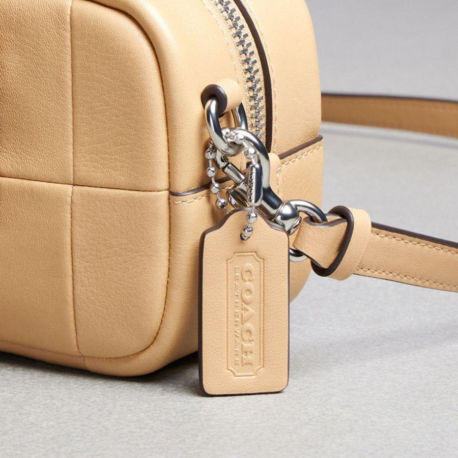 Brown Women COACH® Alter/Ego Mini Satchel In Checkerboard Upcrafted Leather With Crossbody Strap Tote Bags | 17259ZIJG