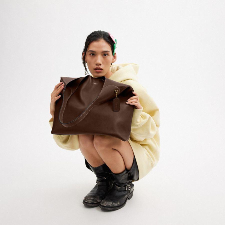 Brown Women COACH® Brooklyn 39 Shoulder Bag | 51734SKAM