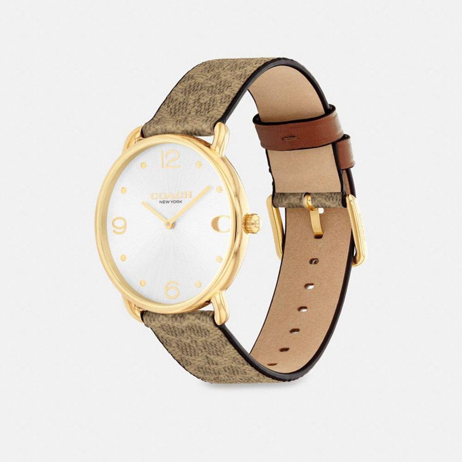 Brown Women COACH® Elliot, 36 Mm Watches | 60759XPTH