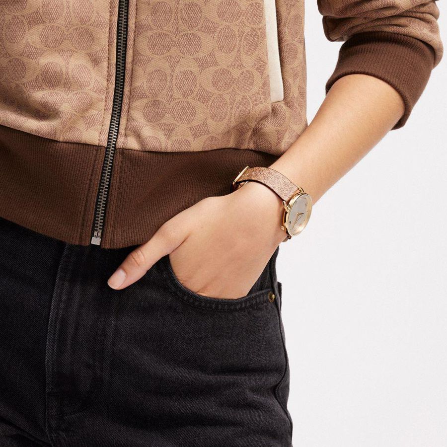 Brown Women COACH® Elliot, 36 Mm Watches | 60759XPTH