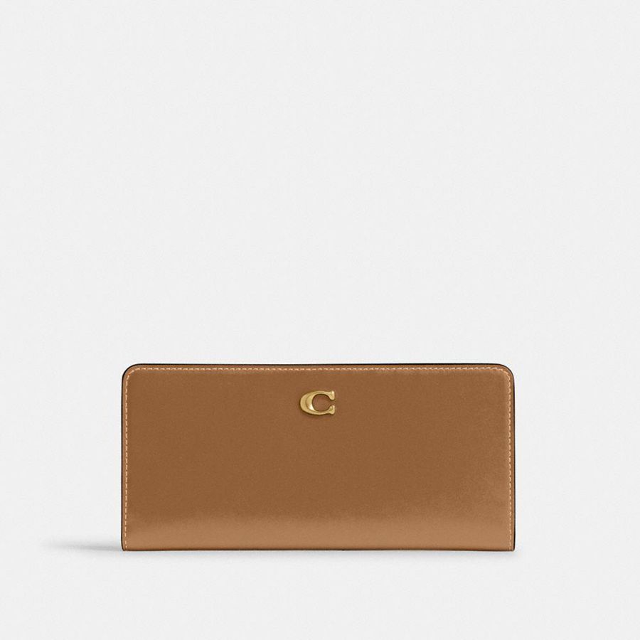Brown Women COACH® Essential Slim Wallet | 63708CNDQ