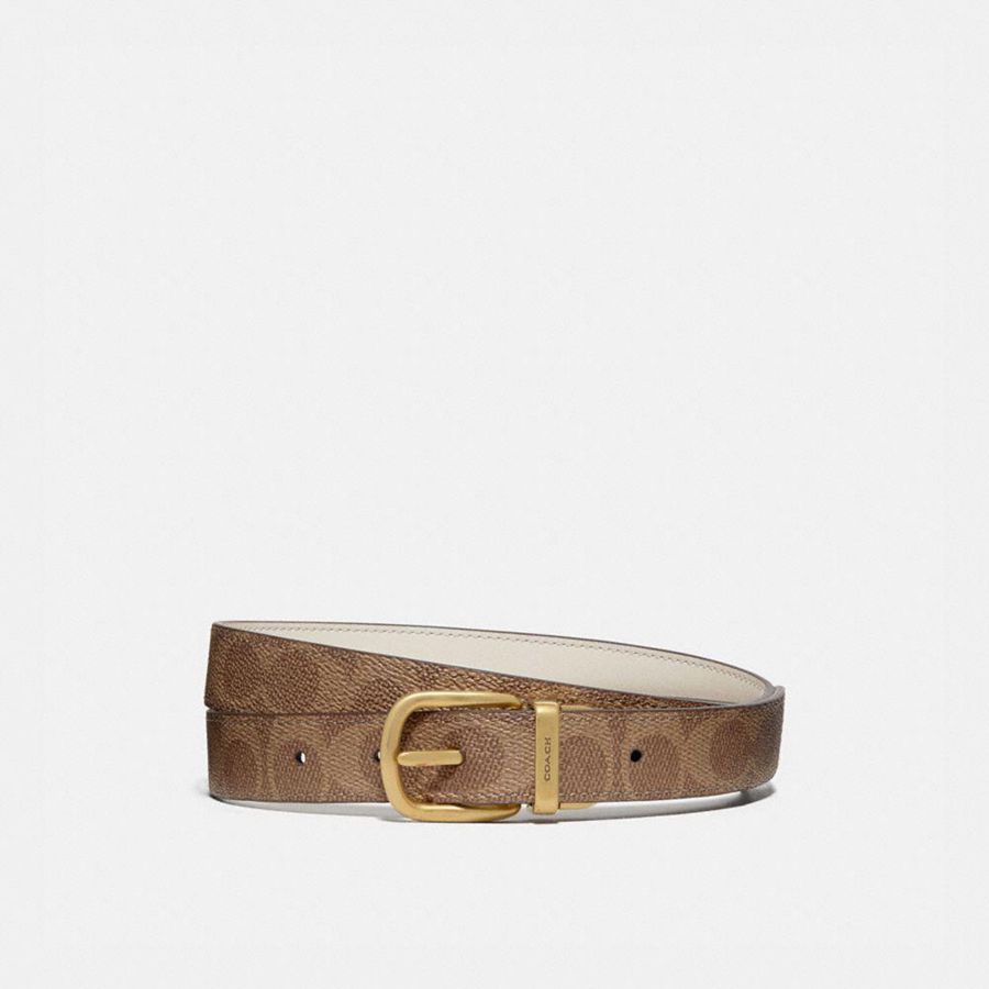 Brown Women COACH® Harness Buckle Reversible, 25 Mm Belts | 95246EJZH
