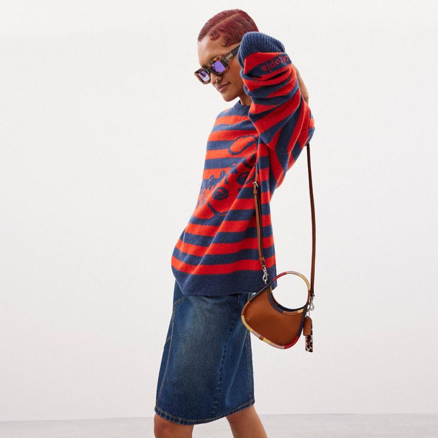 Brown Women COACH® Mini Ergo In Coachtopia Leather With Colorful Binding Crossbody Bag | 37192ZBSD