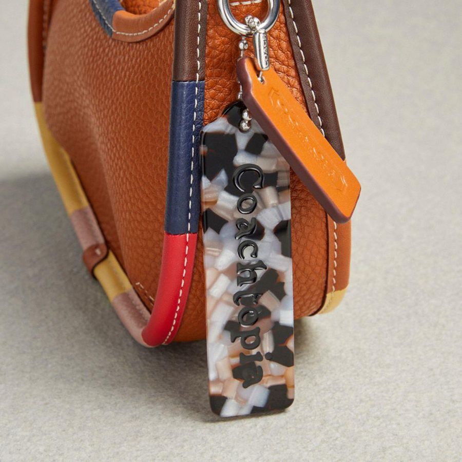 Brown Women COACH® Mini Ergo In Coachtopia Leather With Colorful Binding Crossbody Bag | 37192ZBSD