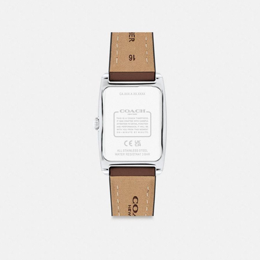Brown Women COACH® Reese, 24 Mm X 35 Mm Watches | 41907YDWO