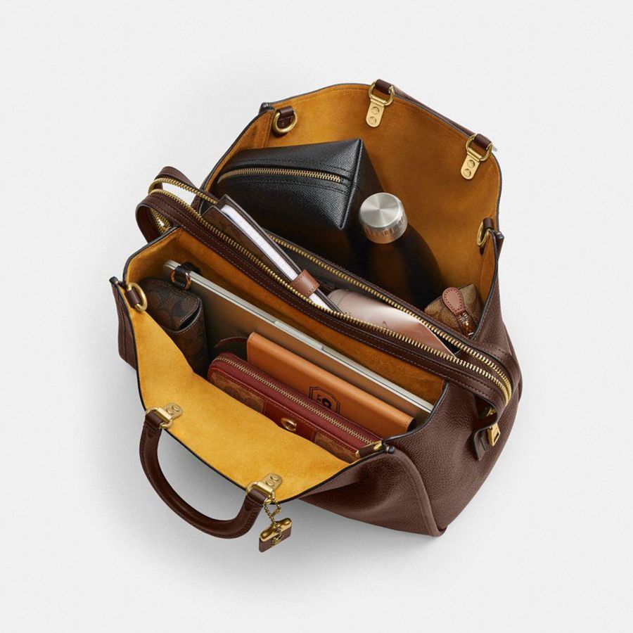 Brown Women COACH® Rogue 39 Tote Bags | 41785RYTV