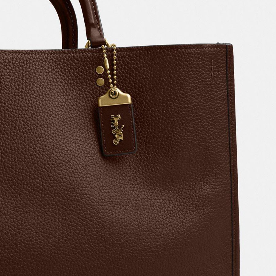 Brown Women COACH® Rogue 39 Tote Bags | 41785RYTV