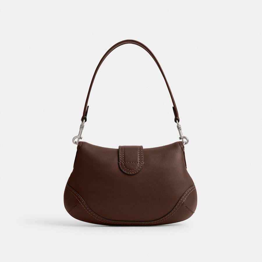 Brown Women COACH® Soho Flap In Regenerative Leather Shoulder Bag | 26081FWIZ