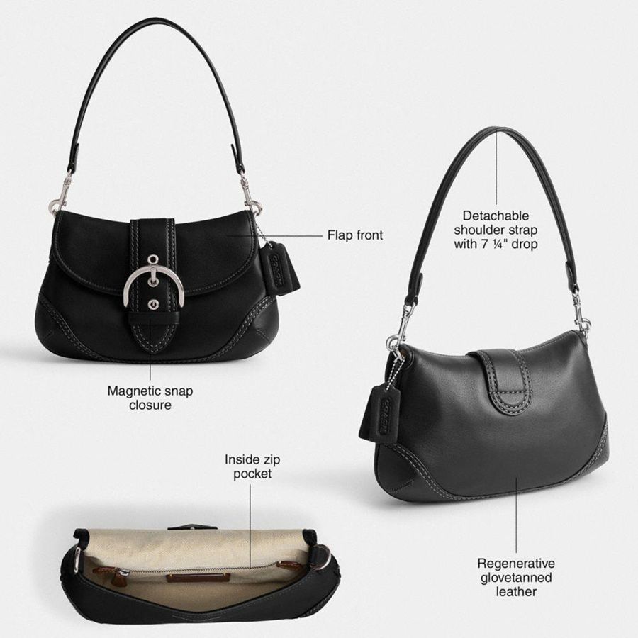 Brown Women COACH® Soho Flap In Regenerative Leather Shoulder Bag | 26081FWIZ