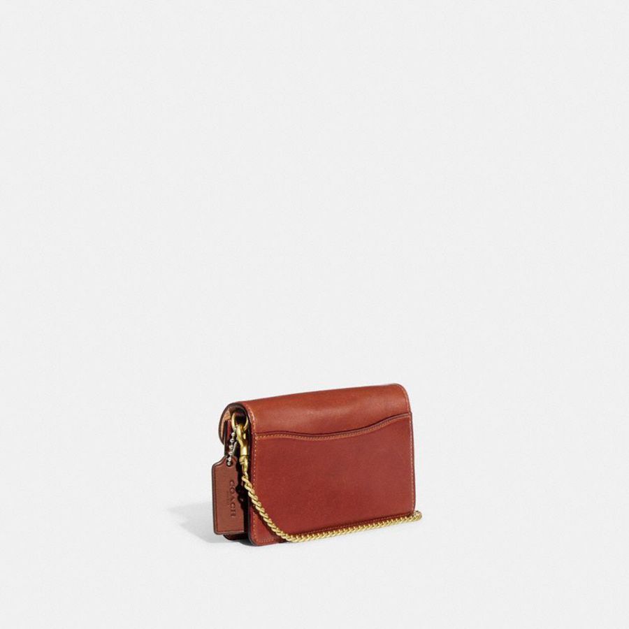 Brown Women COACH® Tabby Crossbody Wristlet In Signature Canvas Clutch Bags | 23495AEHS