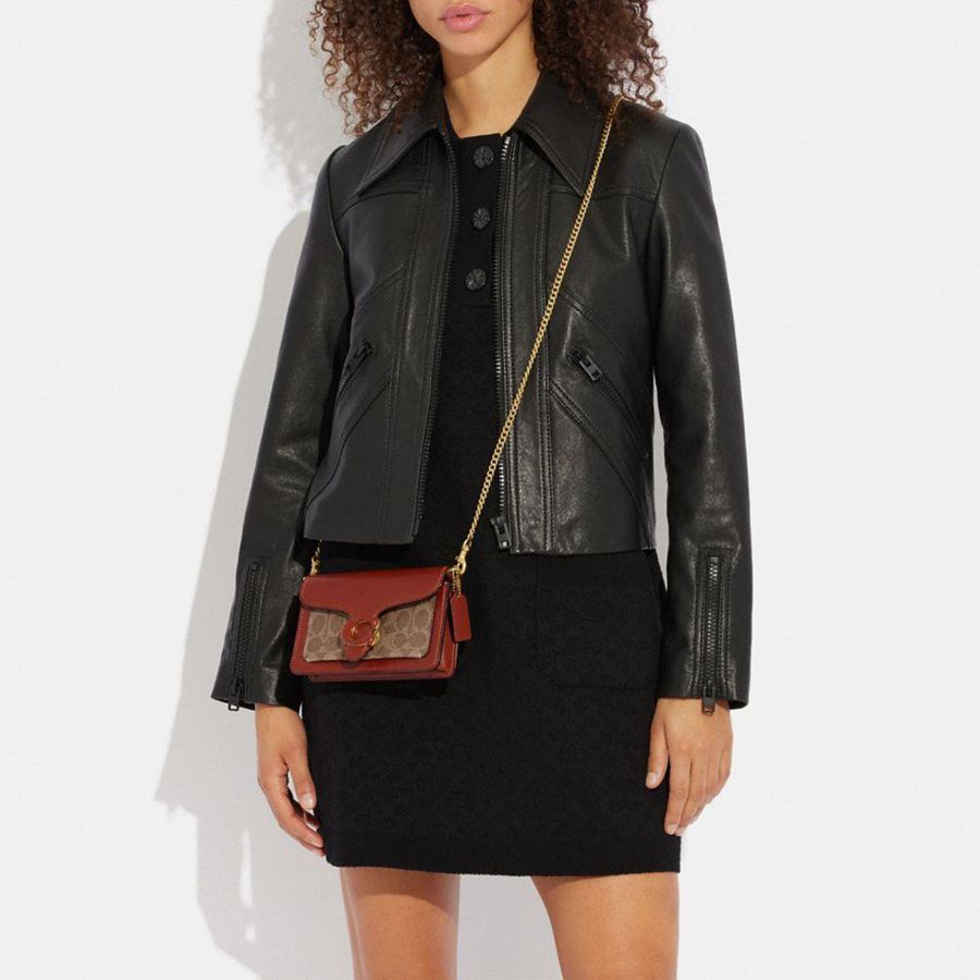 Brown Women COACH® Tabby Crossbody Wristlet In Signature Canvas Clutch Bags | 23495AEHS