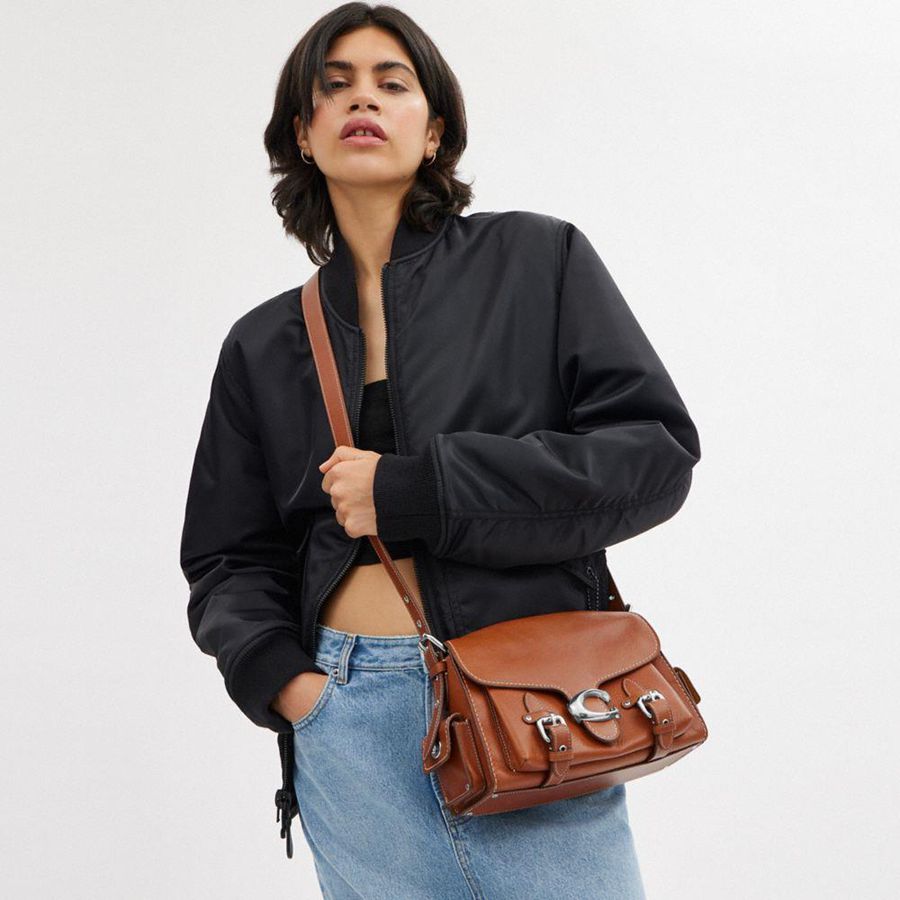 Brown Women COACH® Western Tabby Shoulder Bag | 56027PEJG