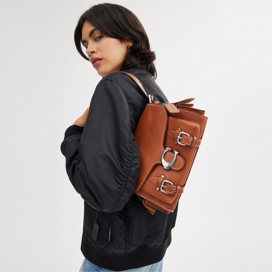 Brown Women COACH® Western Tabby Shoulder Bag | 56027PEJG