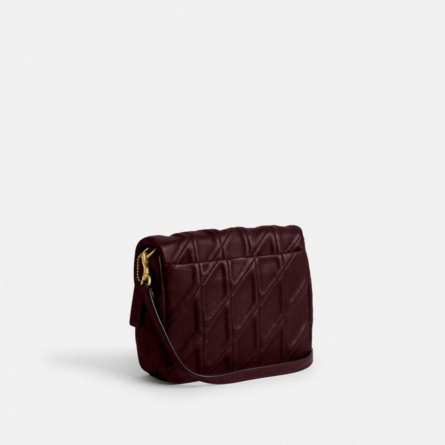 Burgundy Women COACH® Times Square Tabby With Quilting Shoulder Bag | 12608MAXP