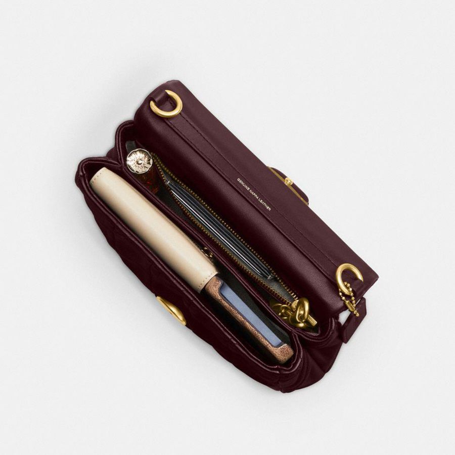 Burgundy Women COACH® Times Square Tabby With Quilting Shoulder Bag | 12608MAXP