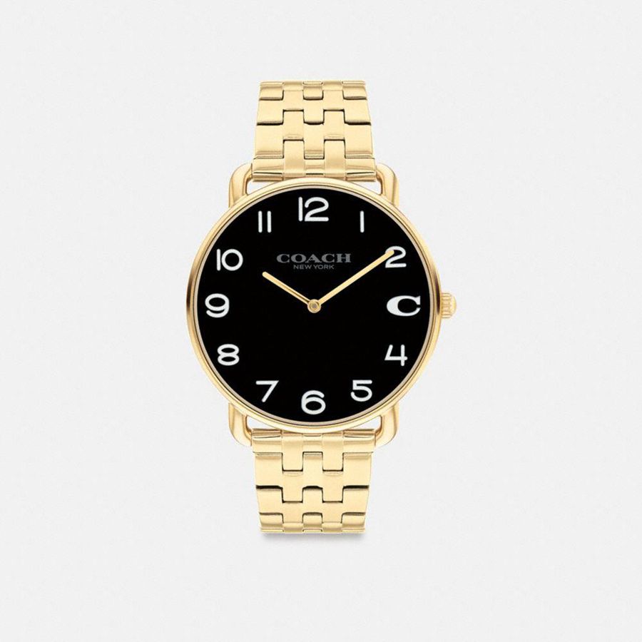 Gold Men COACH® Elliot, 41 Mm Watches | 08531IAGH