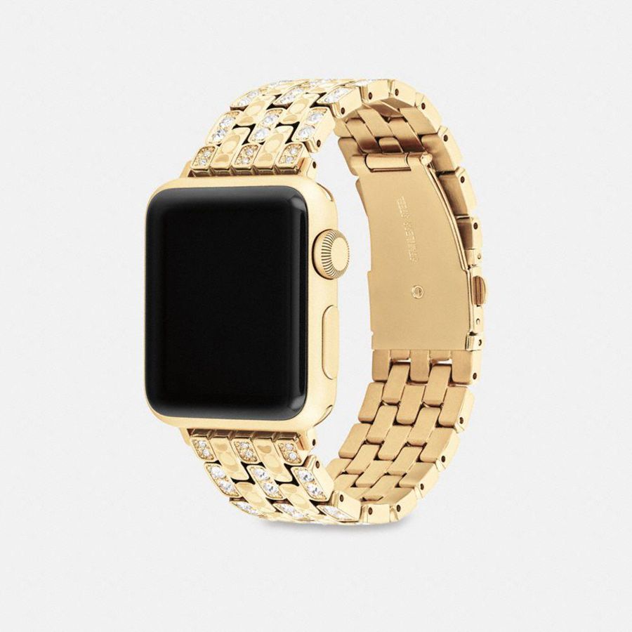 Gold Women COACH® Apple® Strap, 38 Mm, 40 Mm And 41 Mm Watches | 85761ILAW