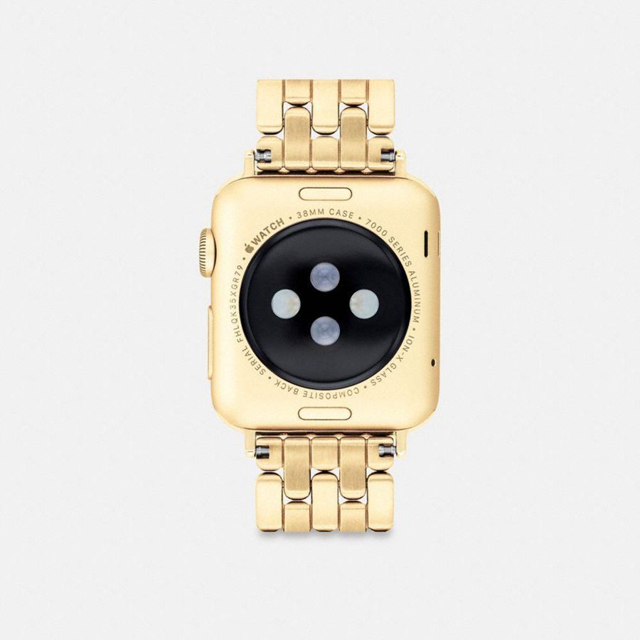 Gold Women COACH® Apple® Strap, 38 Mm, 40 Mm And 41 Mm Watches | 85761ILAW