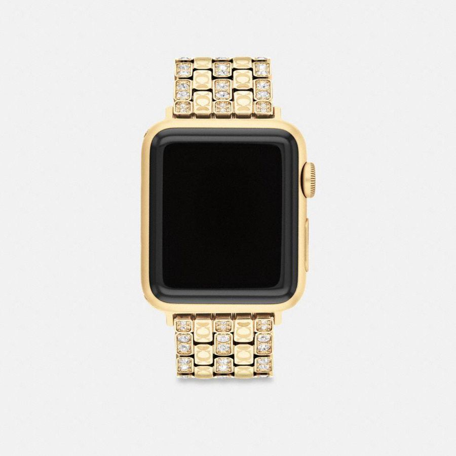 Gold Women COACH® Apple® Strap, 38 Mm, 40 Mm And 41 Mm Watches | 85761ILAW