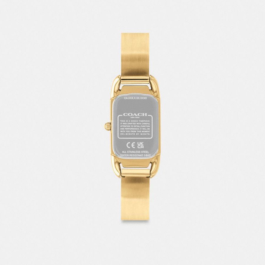 Gold Women COACH® Cadie, 17.5 Mm X 28.5 Mm Watches | 28457QPTM