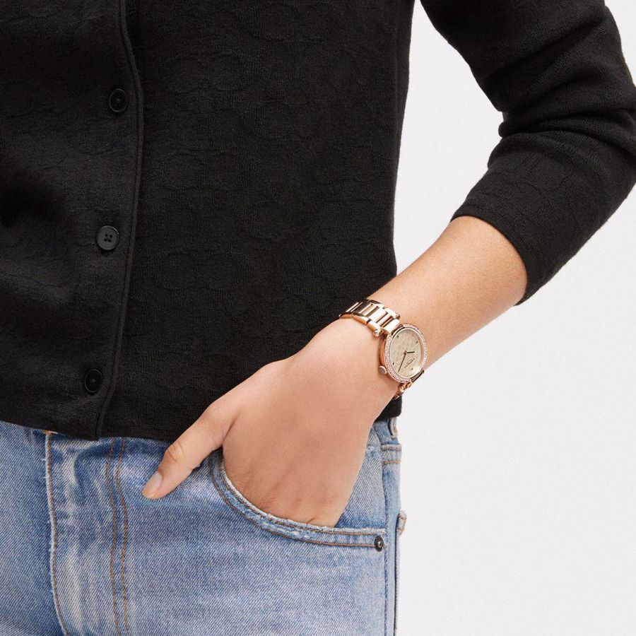 Gold Women COACH® Cary, 34 Mm Watches | 40329FVRE