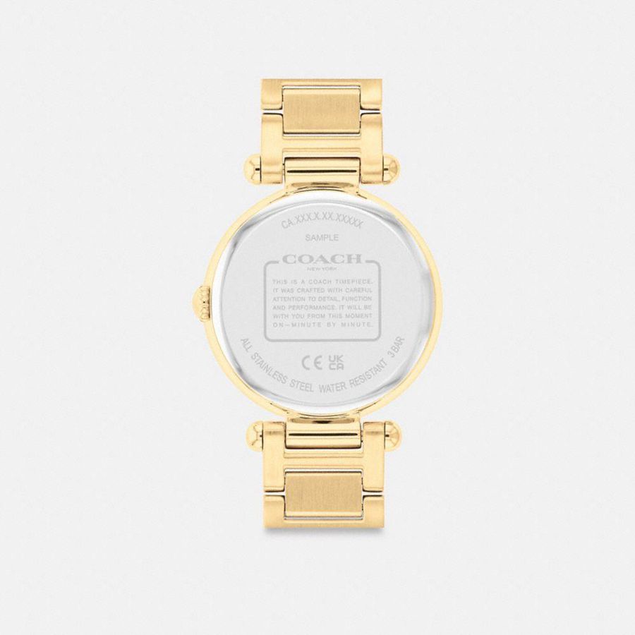 Gold Women COACH® Cary, 34 Mm Watches | 73084UDOK