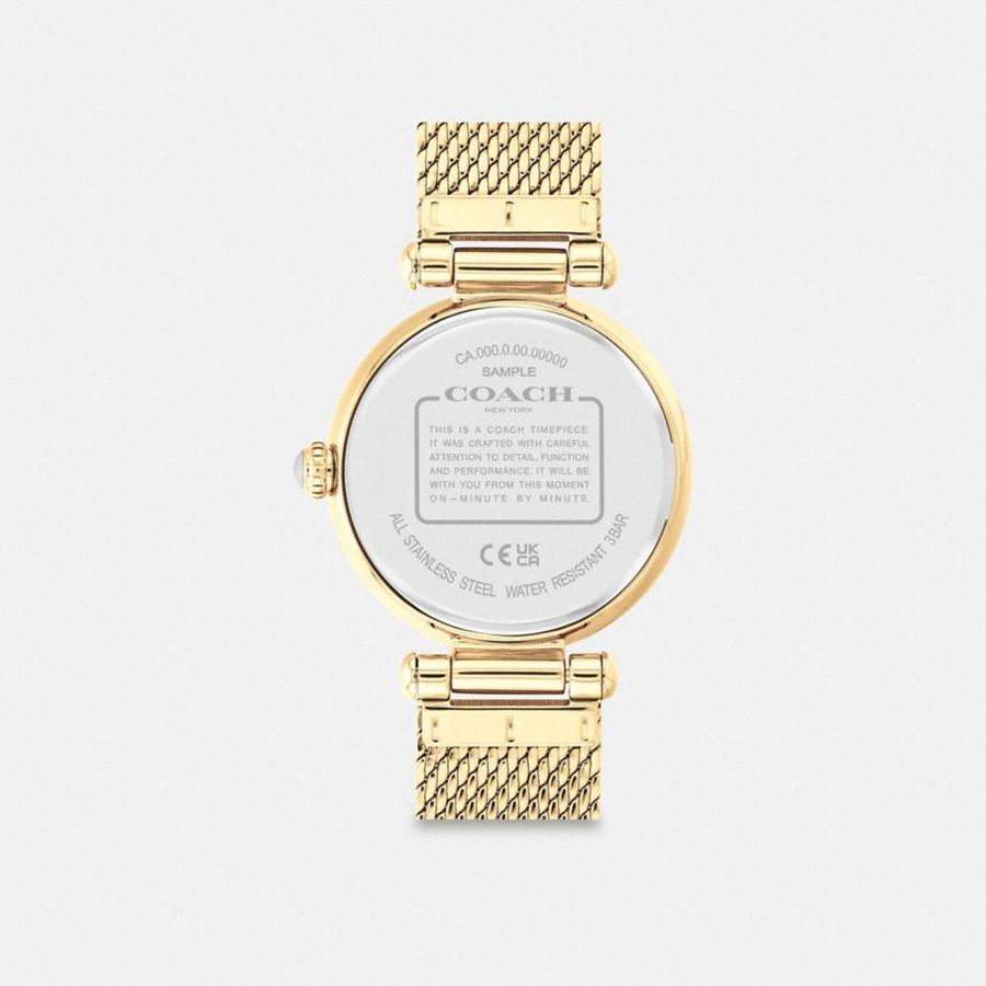 Gold Women COACH® Cary, 34 Mm Watches | 78640NZVY