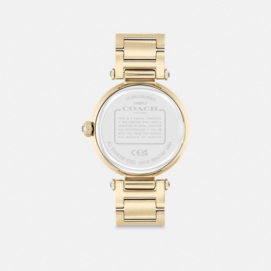 Gold Women COACH® Cary, 34 Mm Watches | 81594WEKH