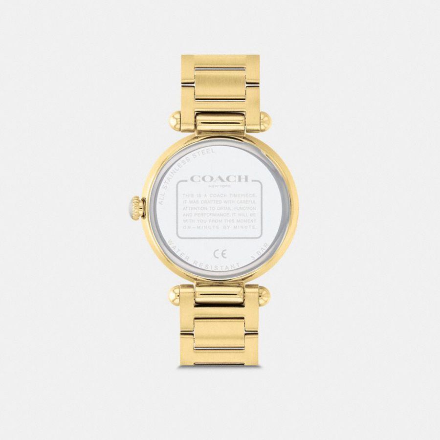 Gold Women COACH® Cary, 34 Mm Watches | 89426PXVN