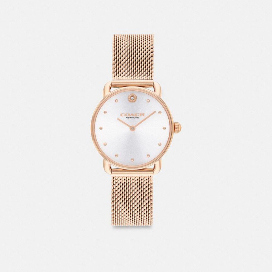 Gold Women COACH® Elliot, 28 Mm Watches | 42615JKQM