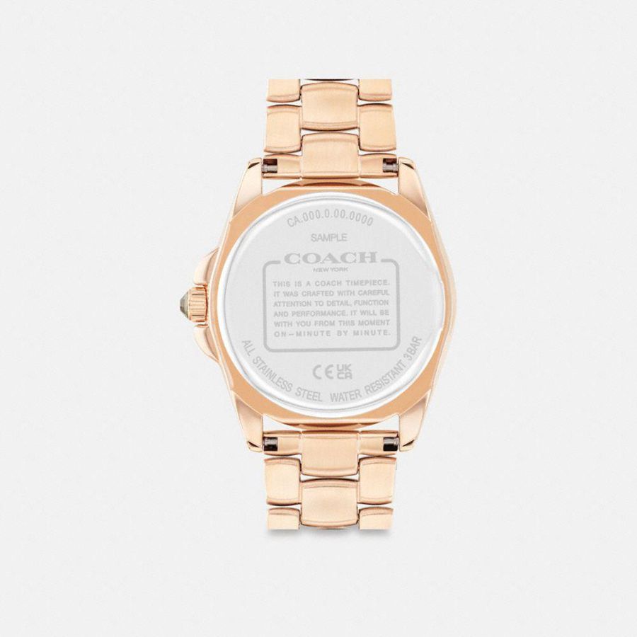 Gold Women COACH® Greyson, 36 Mm Watches | 39728OVUQ