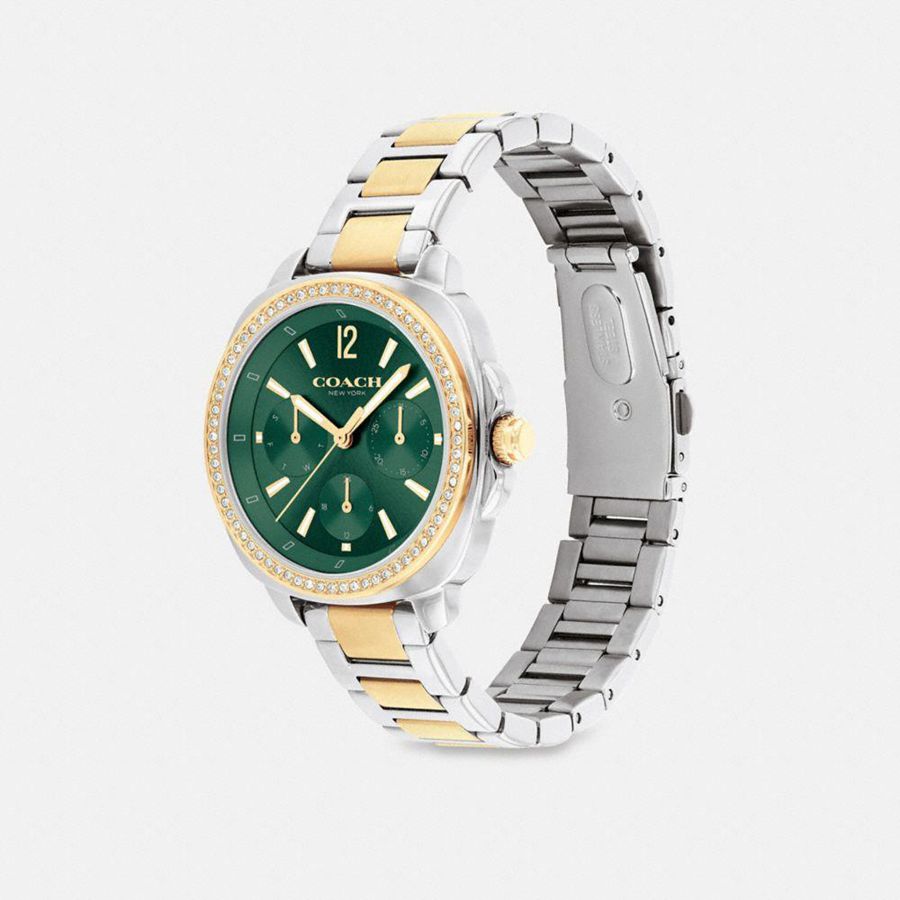 Gold Women COACH® Kitt Chronograph, 34 Mm Watches | 14705DXJY