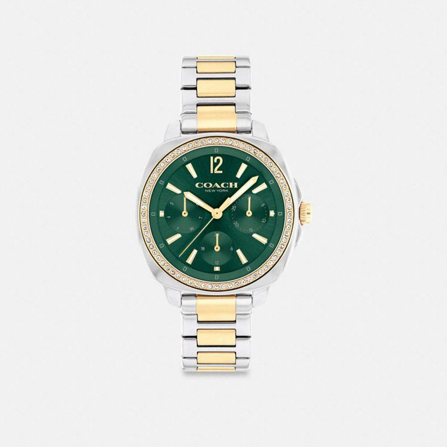 Gold Women COACH® Kitt Chronograph, 34 Mm Watches | 14705DXJY