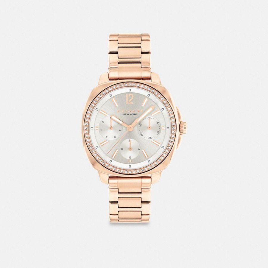 Gold Women COACH® Kitt Chronograph, 34 Mm Watches | 46807ISPJ