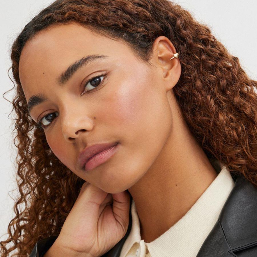 Gold Women COACH® Pavé Heart Ear Cuff Jewelry | 81325LSWN