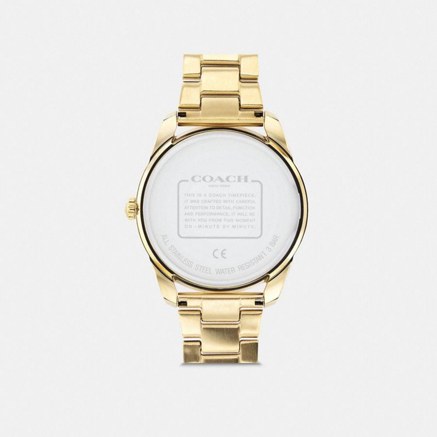Gold Women COACH® Preston, 36 Mm Watches | 58023FGJP