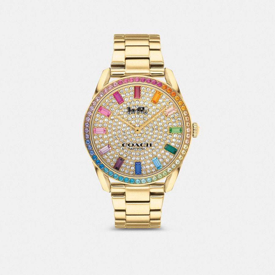Gold Women COACH® Preston, 36 Mm Watches | 58023FGJP