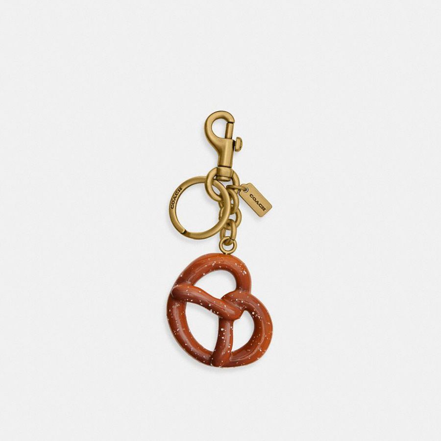 Gold Women COACH® Small Pretzel Bag Charms | 39426NBGD