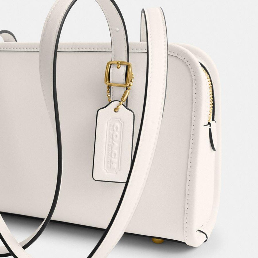 Gold Women COACH® Swing Zip Bag Ands Charms | 92315KOBW