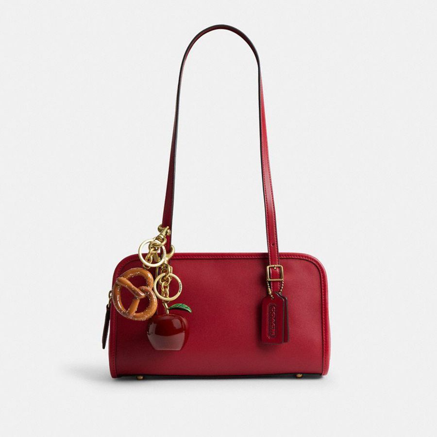 Gold Women COACH® Swing Zip Bag Ands Charms | 92315KOBW