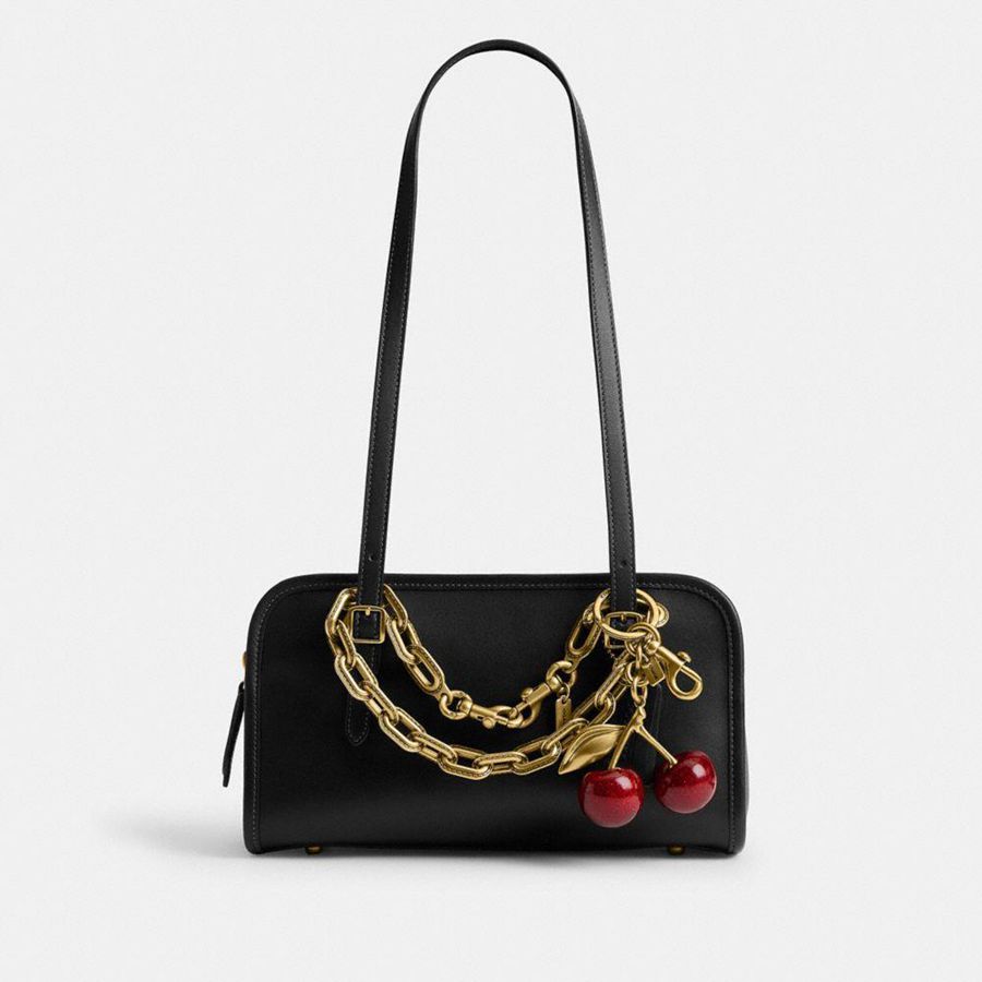 Gold Women COACH® Swing Zip Bag With And Strap Charms | 42710PECY