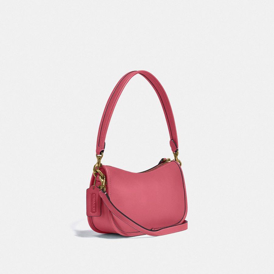 Gold Women COACH® Swinger Bag With And Strap Charms | 64213QSWD