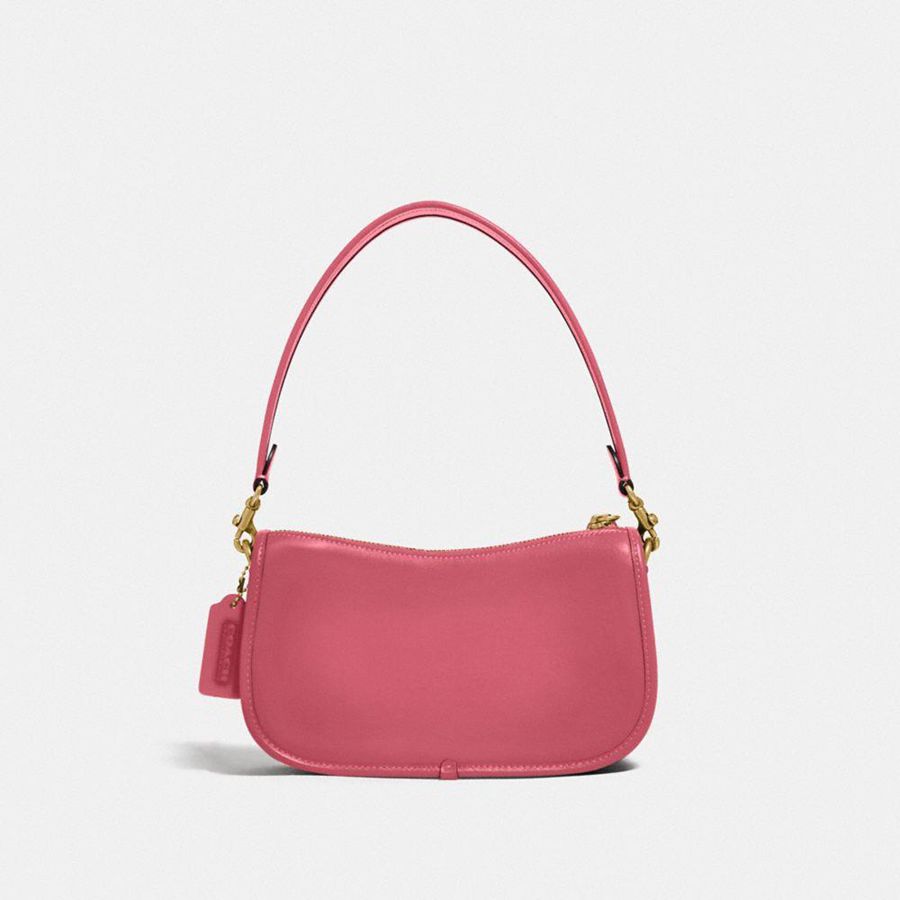 Gold Women COACH® Swinger Bag With And Strap Charms | 64213QSWD