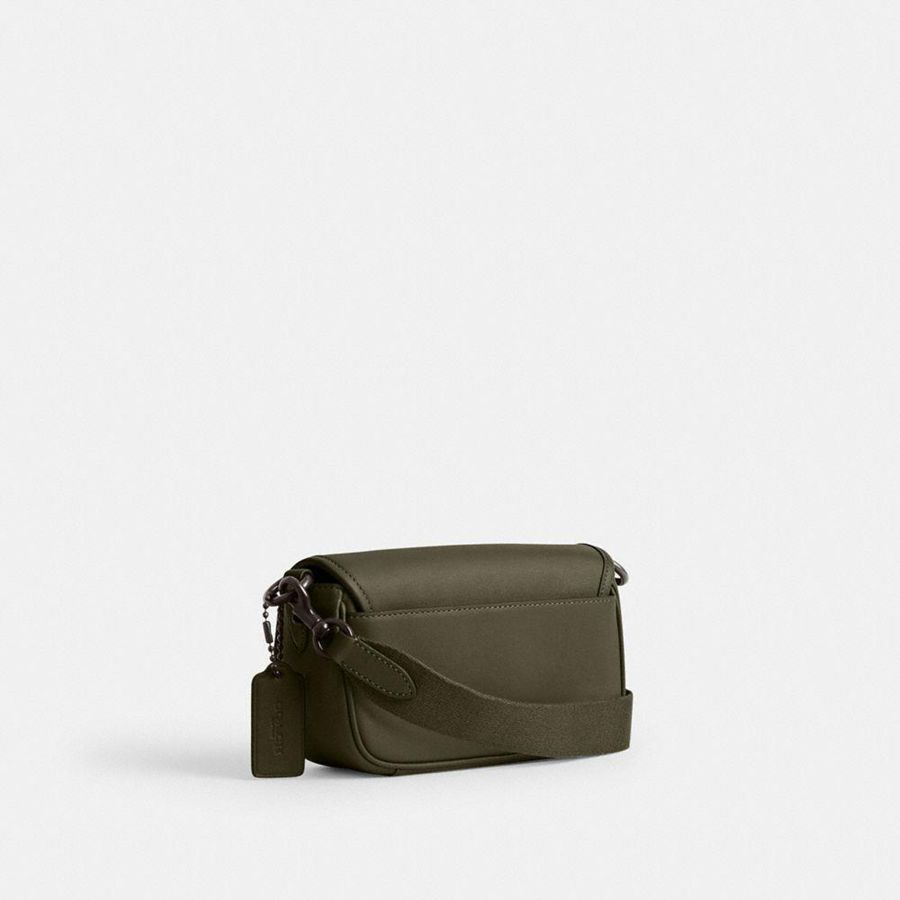 Green Men COACH® Charter Flap 18 Crossbody Bag | 29801CMPL