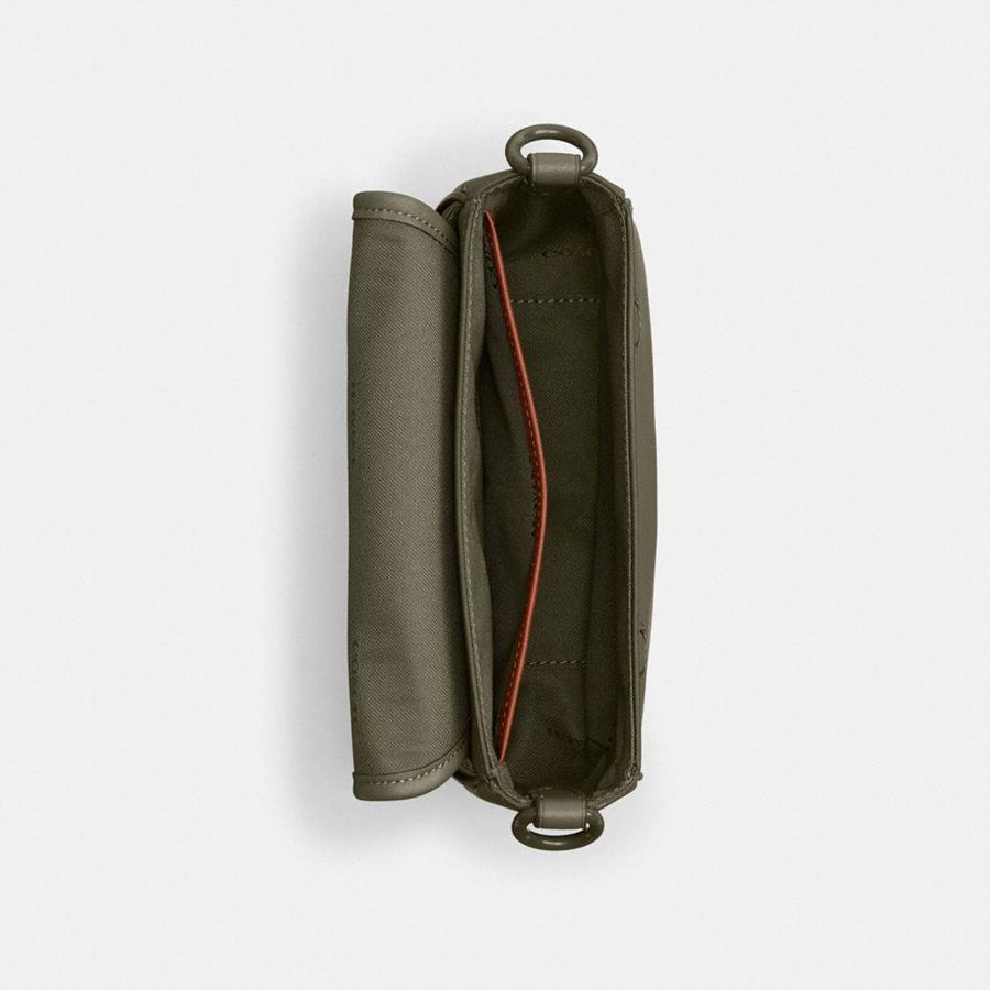 Green Men COACH® Charter Flap 18 Crossbody Bag | 29801CMPL