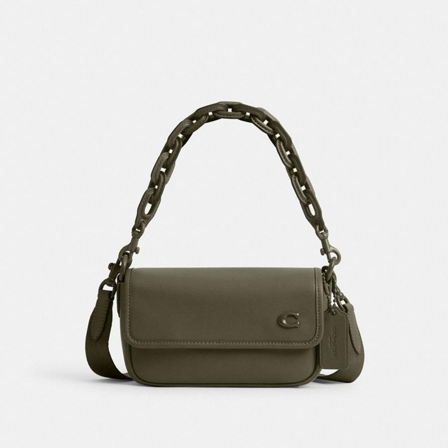 Green Men COACH® Charter Flap 18 Crossbody Bag | 29801CMPL