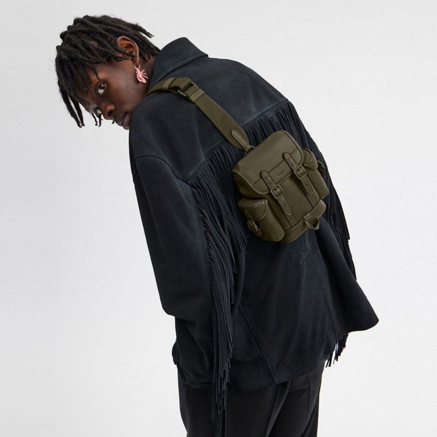 Green Men COACH® Hitch 13 Backpack | 96123EIAM